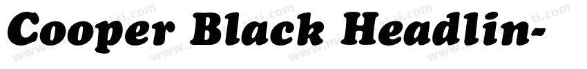 Cooper Black Headlin字体转换